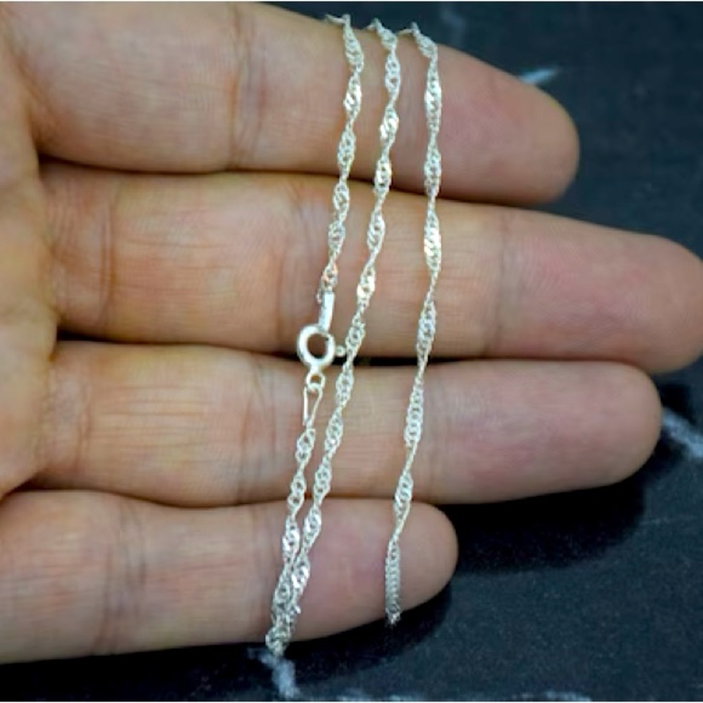 TWISTED ROPE S925 SILVER CHAIN‼️